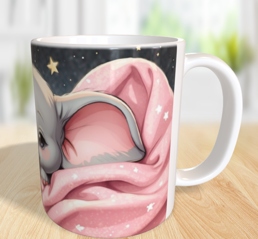 "Kuschelelefant unter Sternen – Gute Nacht, kleiner Freund!" 🐘✨❤️