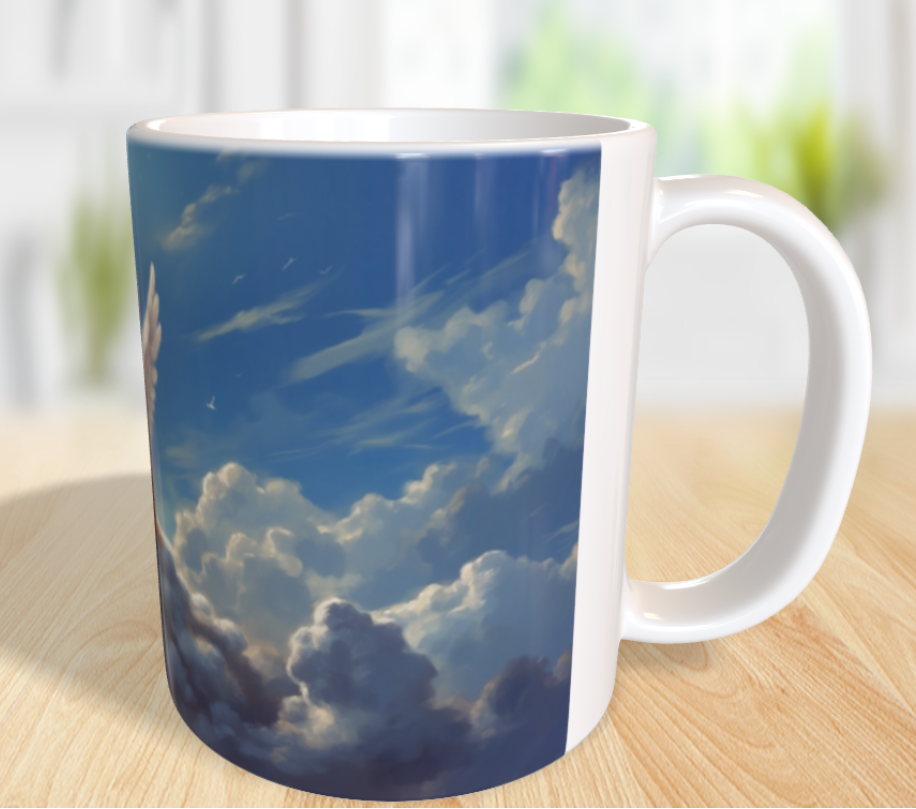 "Himmlische Unschuld – Ein kleiner Engel auf Wolkenreise" ☁️👼✨