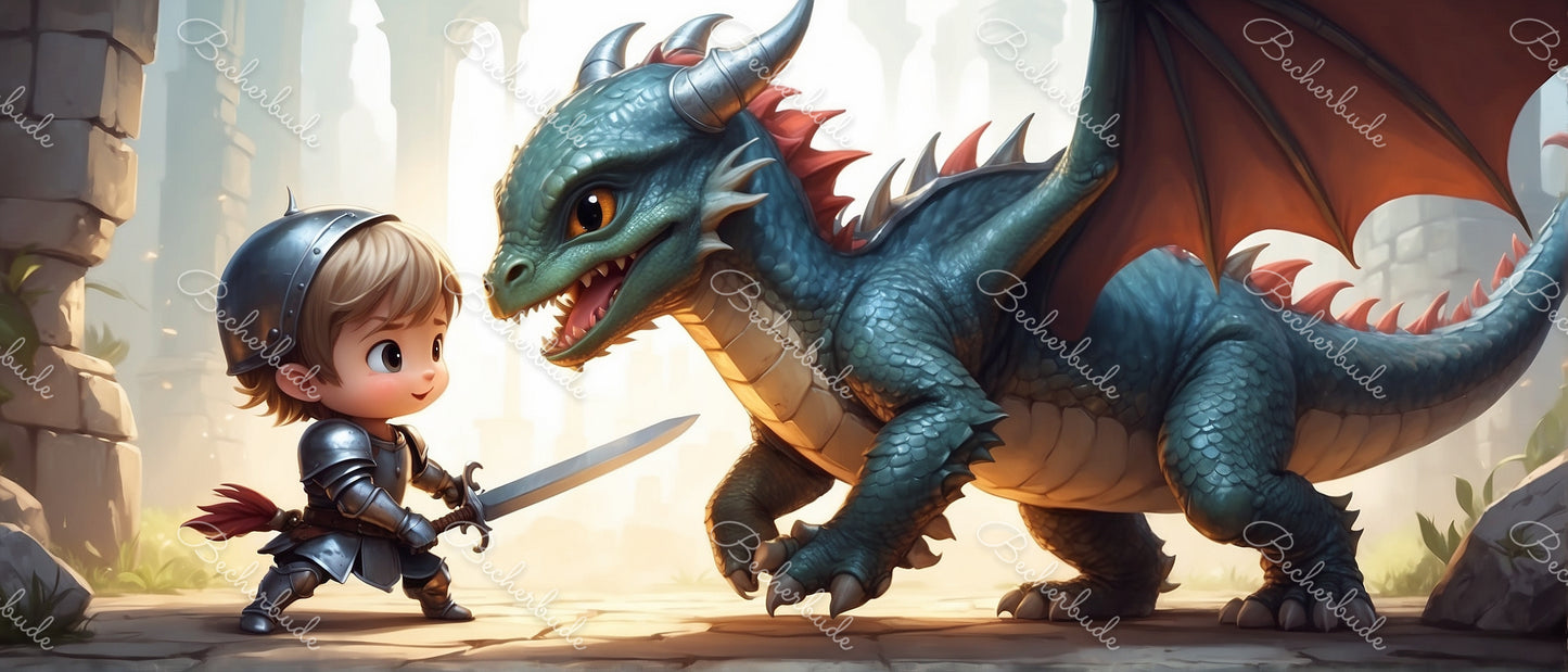"Freundschaft im Märchenreich: Der kleine Ritter und der sanfte Drache"
