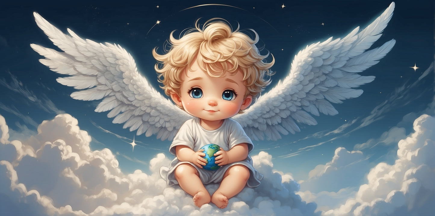 "Hüter der Welt – Ein kleiner Engel voller Hoffnung" 🌍👼✨