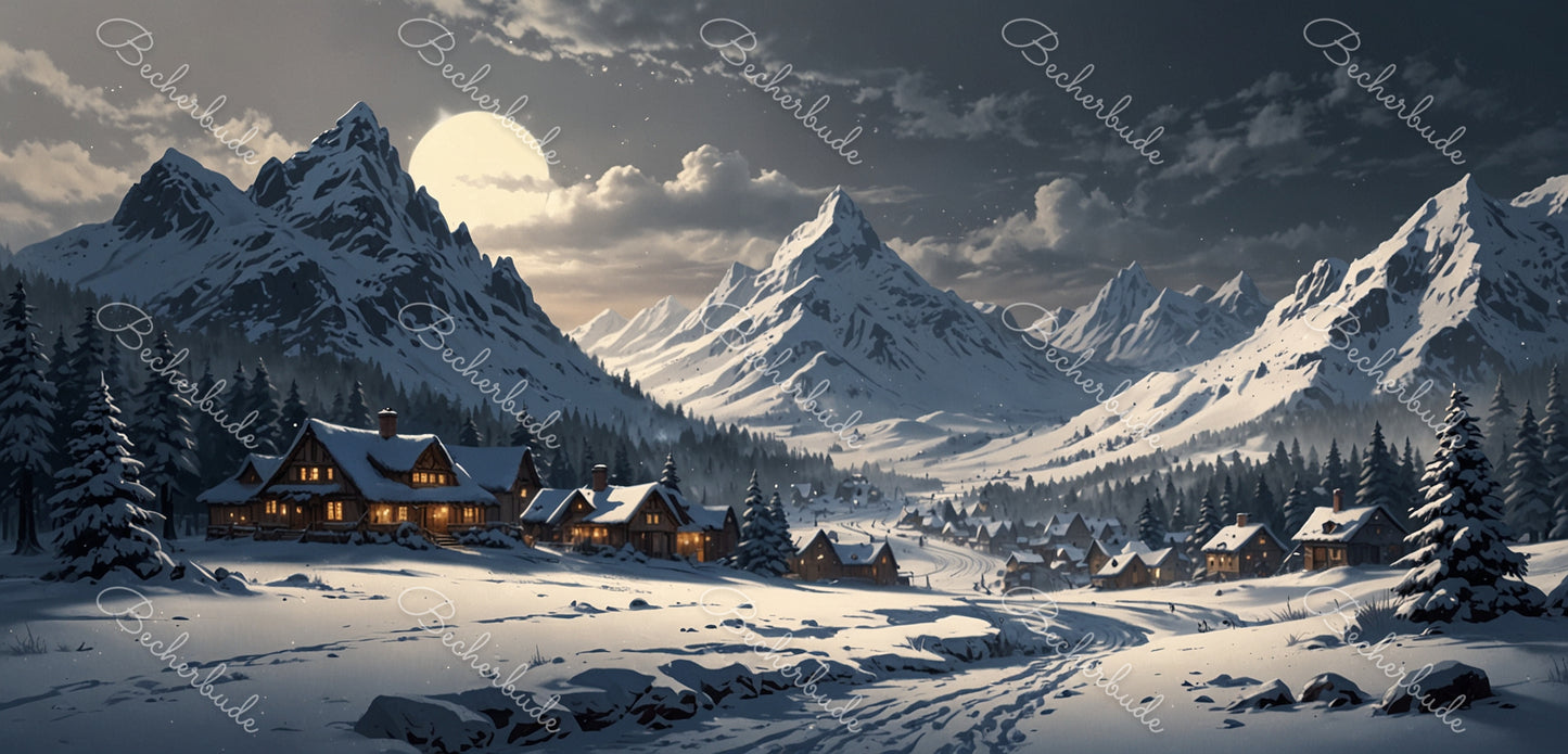 Winteridylle unter dem Mondlicht