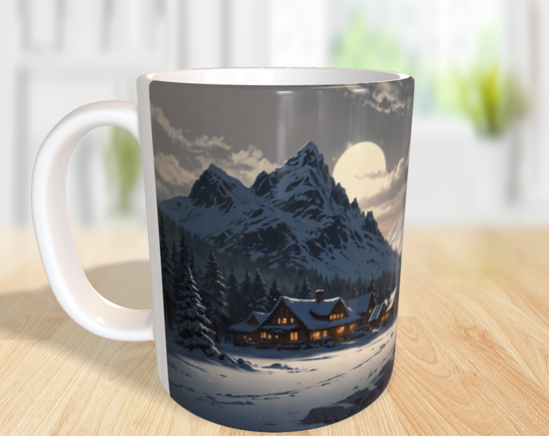 Winteridylle unter dem Mondlicht