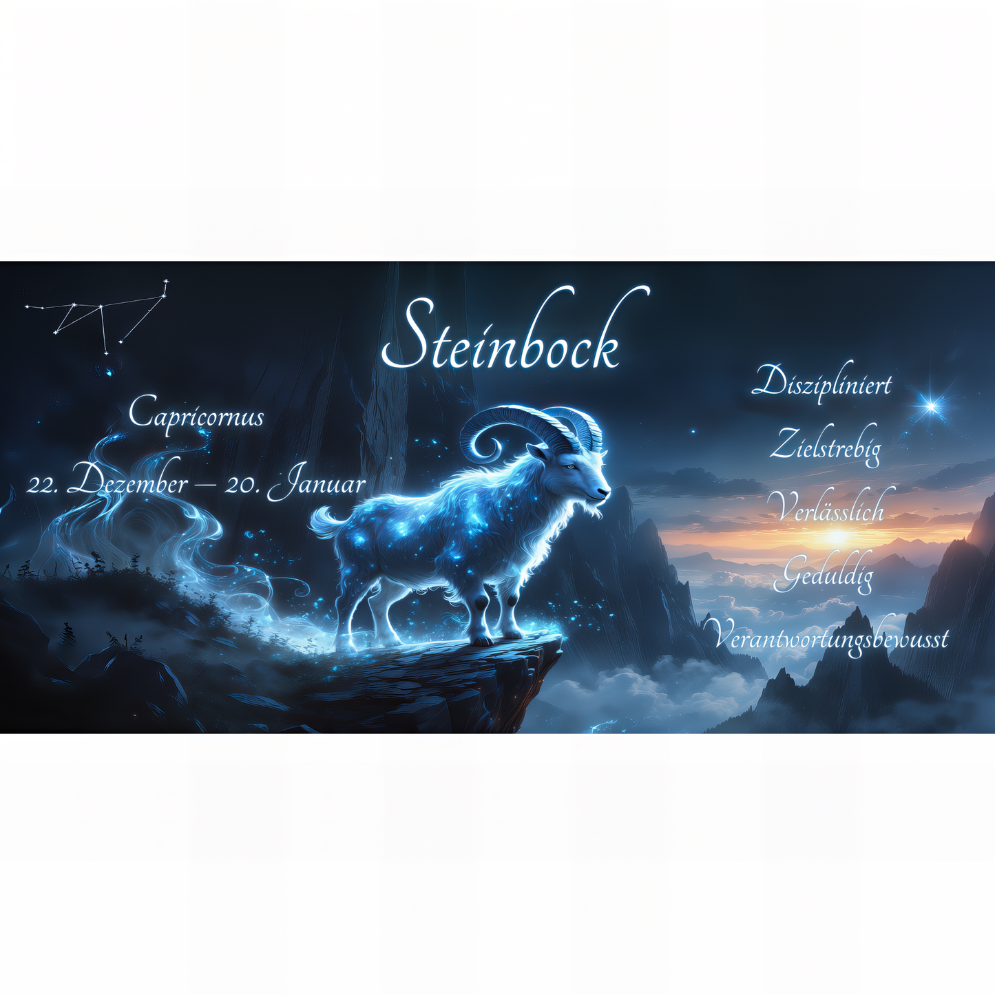 Steinbock Magie 🌌 Deine Reise zu den Sternen beginnt mit jedem Schluck 🌟