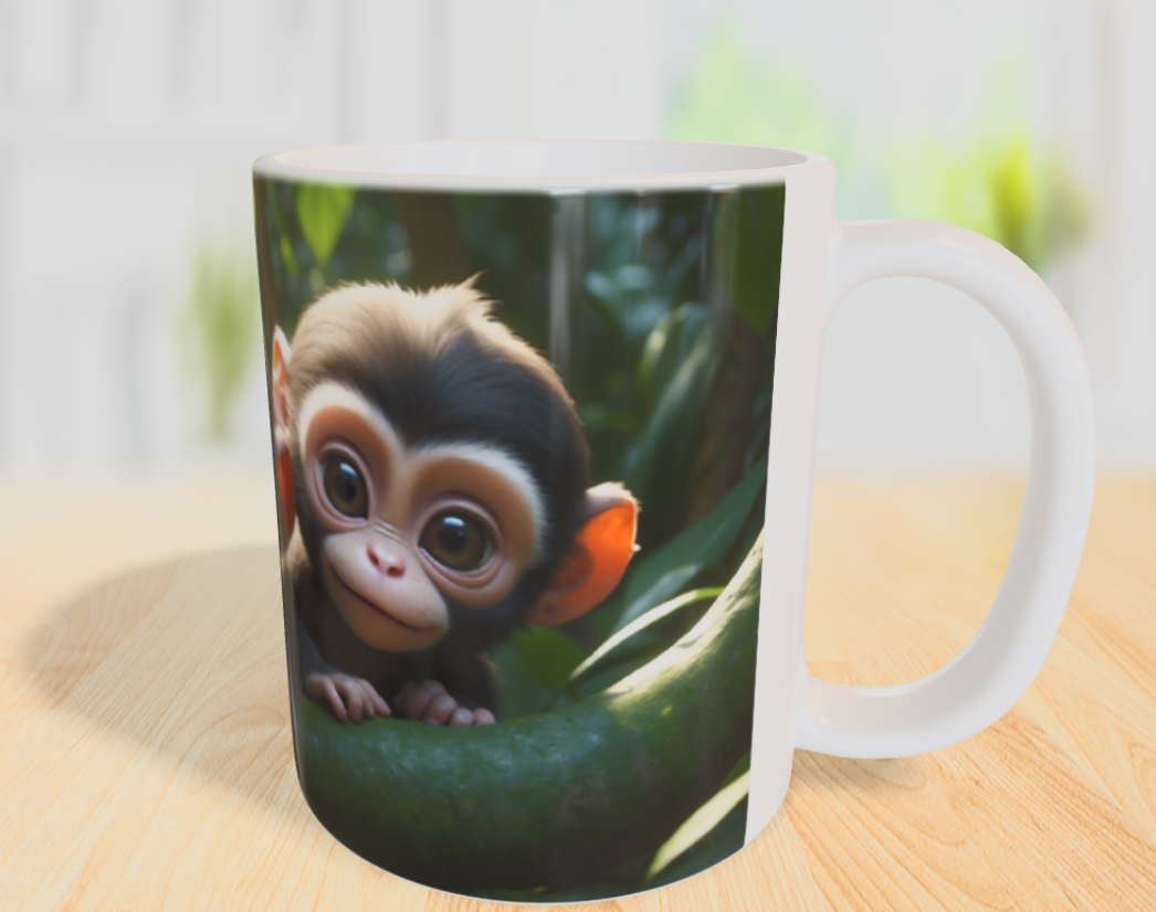 "Drei kleine Herzen, vereint im Dschungel der Liebe" 🐒❤️