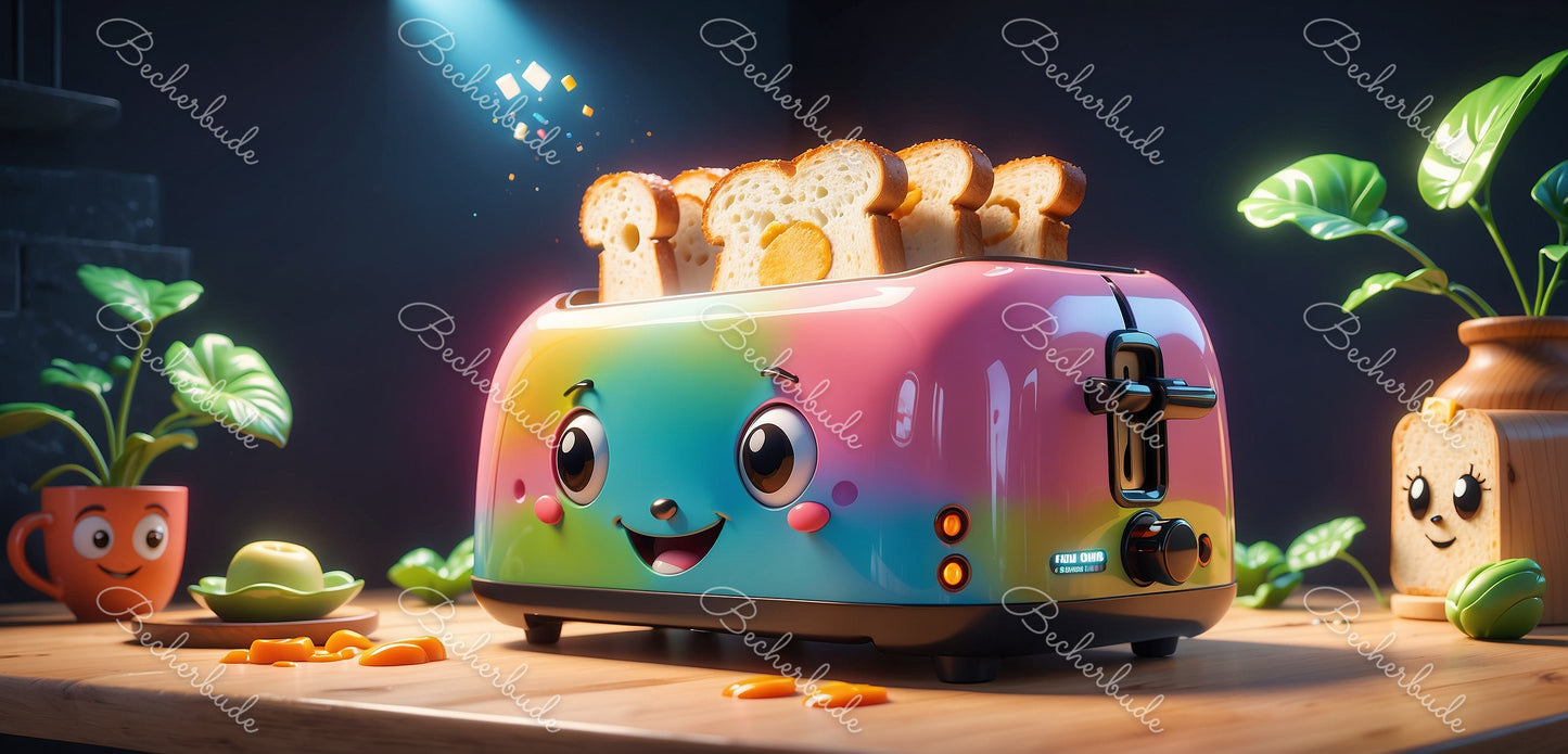 "Der magische Regenbogentoaster – Frühstück mit einem Lächeln"