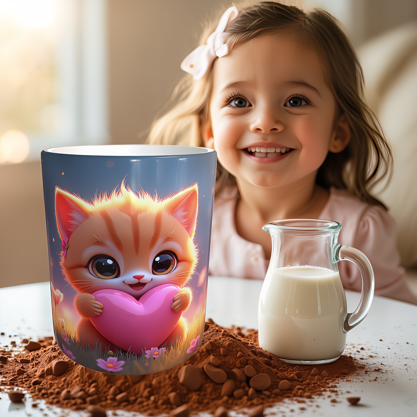 eine tasse voller liebe 🐾💕 süßes babykätzchen mit herz 🐱☕🌸