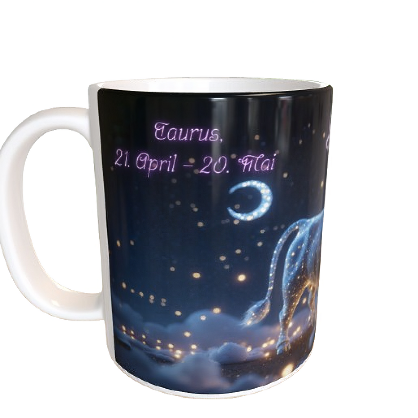 Sternzeichen Tasse STIER – 330ml – Astrologie Tasse mit Eigenschaften & Symbol – Geschenkidee für Stier-Geborene – Becherbude®
