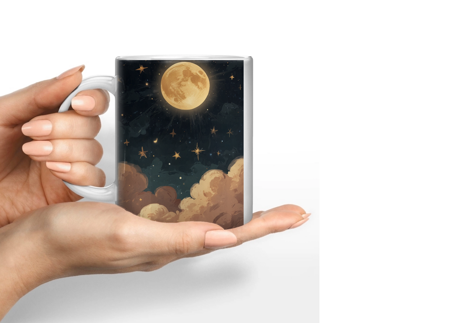 "Die kleine Himmelskatze: Ein Traum zwischen Mond und Sternen"