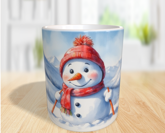 "Winterfreude pur – Ein Schneemann strahlt mit der Sonne um die Wette!" ☃️❄️