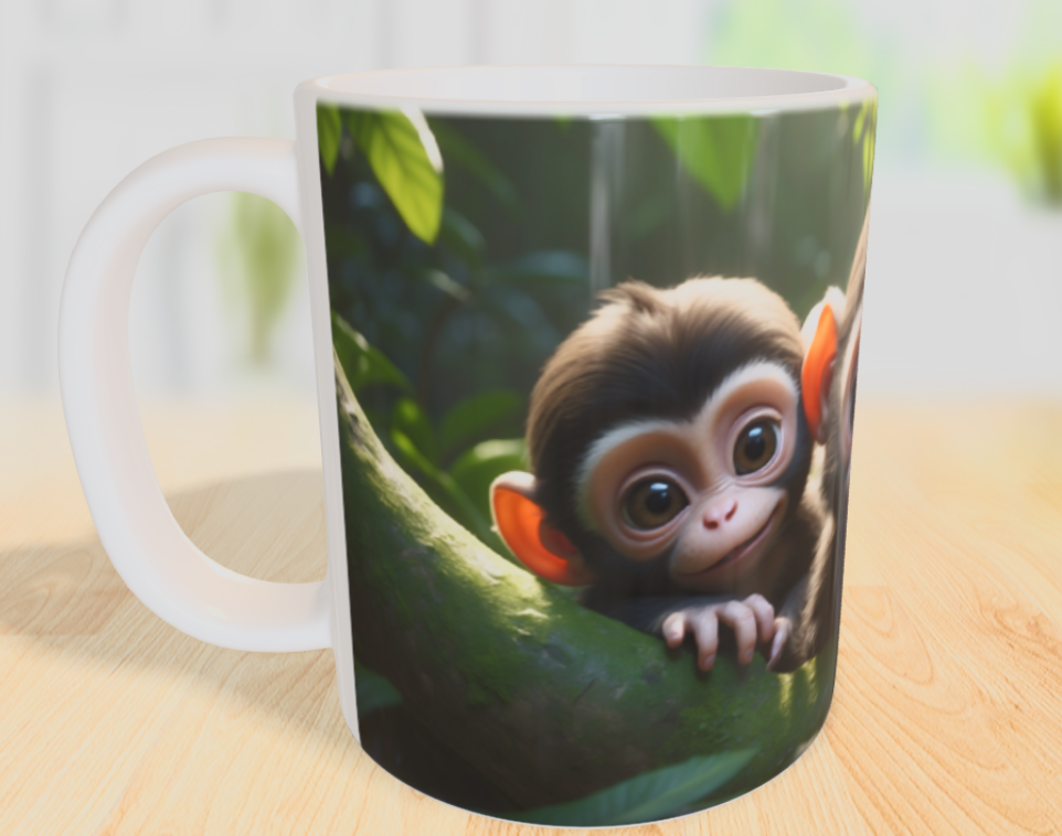 "Drei kleine Herzen, vereint im Dschungel der Liebe" 🐒❤️