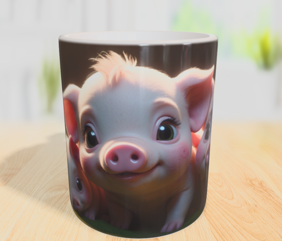 "Drei kleine Glücksbringer – Schweinchengeschwister voller Liebe" 🐷❤️