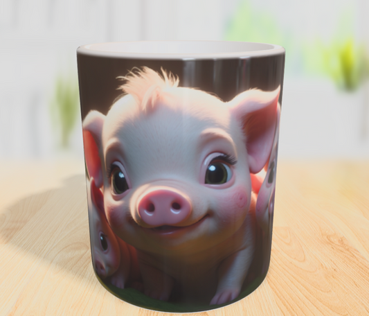 "Drei kleine Glücksbringer – Schweinchengeschwister voller Liebe" 🐷❤️
