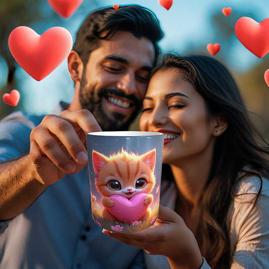 eine tasse voller liebe 🐾💕 süßes babykätzchen mit herz 🐱☕🌸