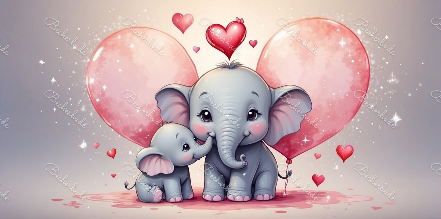 "Elefantenliebe – Zusammen sind wir unschlagbar!" 🐘❤️✨